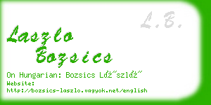 laszlo bozsics business card